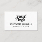 QR-Code-Business-Logo Beruflich Modernes Schwarz Visitenkarte (Rückseite)