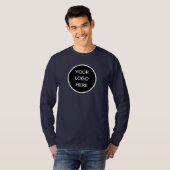 QR-Code-Business-Logo Beruflich Navy Blue T-Shirt (Vorne ganz)