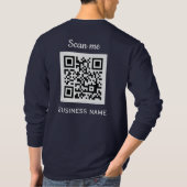 QR-Code-Business-Logo Beruflich Navy Blue T-Shirt (Rückseite)