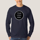 QR-Code-Business-Logo Beruflich Navy Blue T-Shirt (Vorderseite)