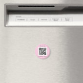 QR-Code-Business-Logo Beruflich Pink Girl Magnet (In Situ (Geschirrspüler))