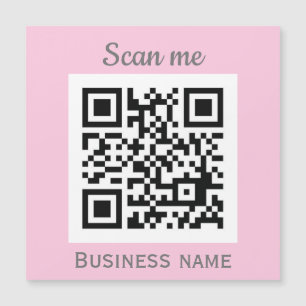 QR-Code-Business-Logo Beruflich Pink Girl Magnetkarte