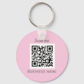 QR-Code-Business-Logo Beruflich Pink Girl Schlüsselanhänger (Vorderseite)
