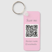QR-Code-Business-Logo Beruflich Pink Girl Schlüsselanhänger (Vorderseite)
