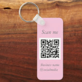 QR-Code-Business-Logo Beruflich Pink Girl Schlüsselanhänger (Vorderseite)