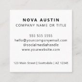 QR-Code-Business-Logo Beruflich Quadratische Visitenkarte (Rückseite)