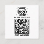 QR-Code-Business-Logo Beruflich Quadratische Visitenkarte (Vorderseite)