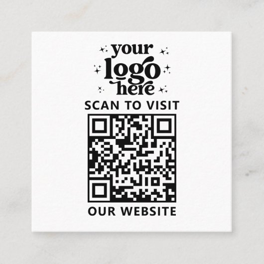QR-Code-Business-Logo Beruflich Quadratische Visitenkarte (Vorderseite)