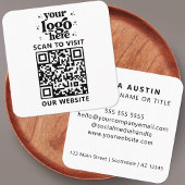 QR-Code-Business-Logo Beruflich Quadratische Visitenkarte