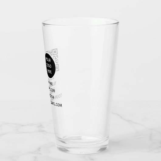 QR-Code-Business-Logo Beruflich Schwarz Glas (Links)