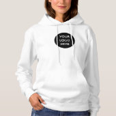 QR-Code-Business-Logo Beruflich Schwarz Hoodie (Vorderseite)
