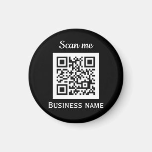 QR-Code-Business-Logo Beruflich Schwarz Magnet