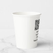 QR-Code-Business-Logo Beruflich Schwarz Pappbecher (Rechts)