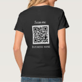 QR-Code-Business-Logo Beruflich Schwarz T-Shirt (Rückseite)
