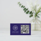 QR-Code-Business-Logo | Beruflich und modern Visitenkarte (Stehend Vorderseite)