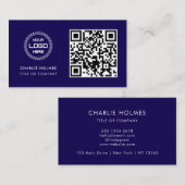 QR-Code-Business-Logo | Beruflich und modern Visitenkarte (Vorne/Hinten)