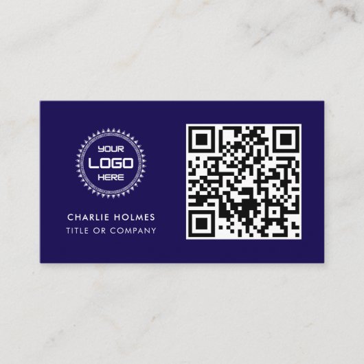 QR-Code-Business-Logo | Beruflich und modern Visitenkarte (Vorderseite)