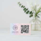 QR-Code-Business-Logo | Beruflich und modern Visitenkarte (Stehend Vorderseite)