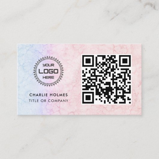 QR-Code-Business-Logo | Beruflich und modern Visitenkarte (Vorderseite)