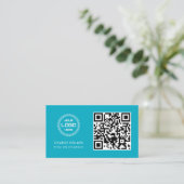 QR-Code-Business-Logo | Beruflich und modern Visitenkarte (Stehend Vorderseite)