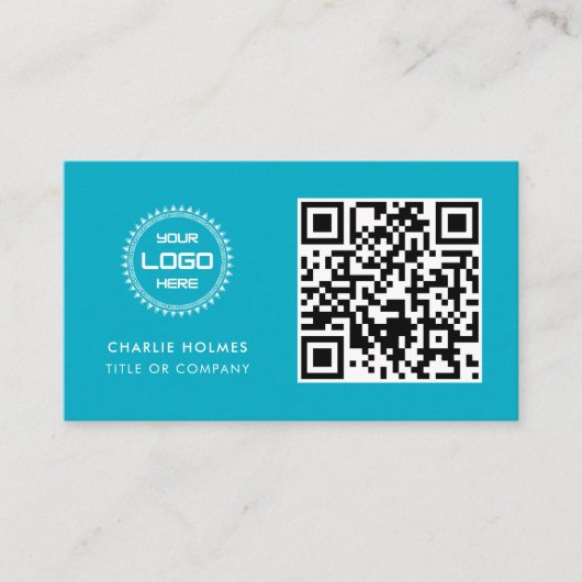 QR-Code-Business-Logo | Beruflich und modern Visitenkarte (Vorderseite)
