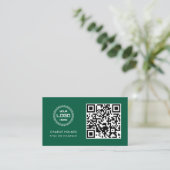 QR-Code-Business-Logo | Beruflich und modern Visitenkarte (Stehend Vorderseite)