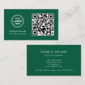 QR-Code-Business-Logo | Beruflich und modern Visitenkarte (Vorne/Hinten)