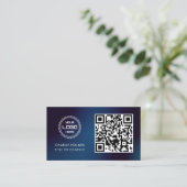 QR-Code-Business-Logo | Beruflich und modern Visitenkarte (Stehend Vorderseite)