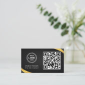 QR-Code-Business-Logo | Beruflich und modern Visitenkarte (Stehend Vorderseite)