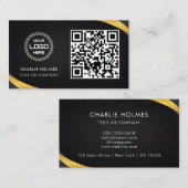 QR-Code-Business-Logo | Beruflich und modern Visitenkarte (Vorne/Hinten)