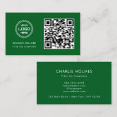 QR-Code-Business-Logo | Beruflich und modern Visitenkarte (Vorne/Hinten)