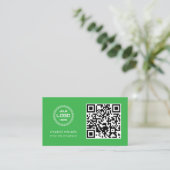 QR-Code-Business-Logo | Beruflich und modern Visitenkarte (Stehend Vorderseite)