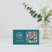 QR-Code-Business-Logo | Beruflich und modern Visitenkarte (Stehend Vorderseite)