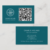 QR-Code-Business-Logo | Beruflich und modern Visitenkarte (Vorne/Hinten)