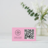 QR-Code-Business-Logo | Beruflich und modern Visitenkarte (Stehend Vorderseite)