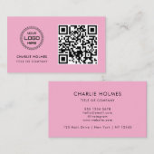 QR-Code-Business-Logo | Beruflich und modern Visitenkarte (Vorne/Hinten)
