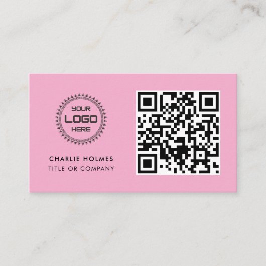 QR-Code-Business-Logo | Beruflich und modern Visitenkarte (Vorderseite)