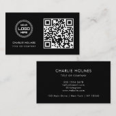 QR-Code-Business-Logo | Beruflich und modern Visitenkarte (Vorne/Hinten)