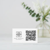 QR-Code-Business-Logo Beruflich Visitenkarte (Stehend Vorderseite)