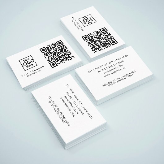 QR-Code-Business-Logo Beruflich Visitenkarte