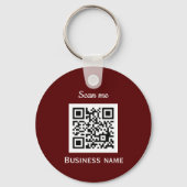 QR-Code-Business-Logo Berufliches benutzerdefinier Schlüsselanhänger (Vorderseite)