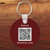 QR-Code-Business-Logo Berufliches benutzerdefinier Schlüsselanhänger (Vorderseite)