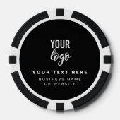 QR Code Business Logo Black Minimalist Business Pokerchips (Vorderseite)