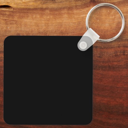 QR Code Business Logo Black Minimalist Business Schlüsselanhänger (Rückseite)