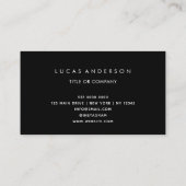 QR-Code-Business-Logo | Black Modern Beruflich Visitenkarte (Rückseite)