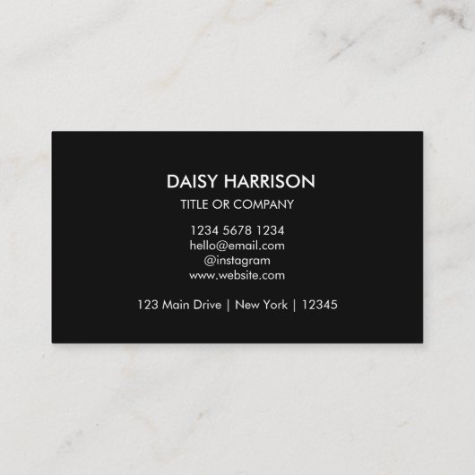 QR-Code-Business-Logo | Black Modern Beruflich Visitenkarte (Rückseite)