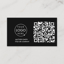 QR-Code-Business-Logo | Black Modern Beruflich Visitenkarte