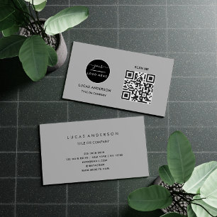 QR-Code-Business-Logo   Black Modern Beruflich  Visitenkarte