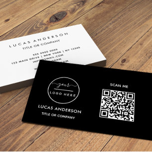 QR-Code-Business-Logo   Black Modern Beruflich Visitenkarte