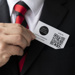 QR-Code-Business-Logo   Black Modern Beruflich  Visitenkarte